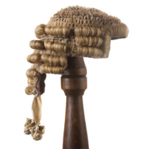 silks barrister judge wig finding a seat at the bar