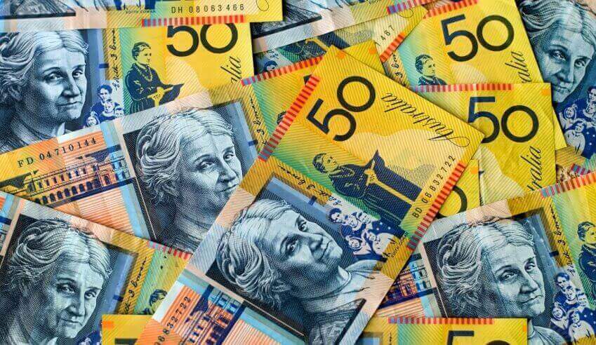 Australian dollars, money